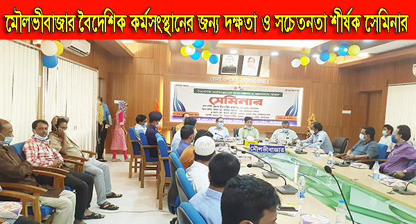 মৌলভীবাজার বৈদেশিক কর্মসংস্থানের জন্য দক্ষতা ও সচেতনতা শীর্ষক সেমিনার