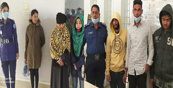 আখাউড়ায় মাদকদ্রব্যসহ ৬ যুবক যুবতী গ্রেফতার