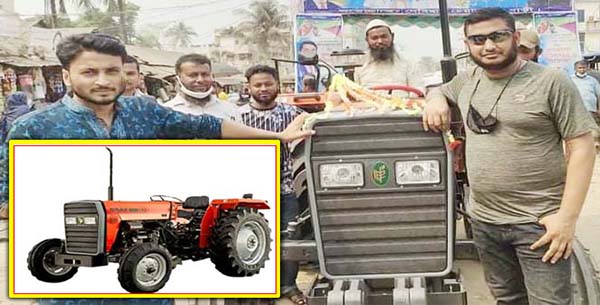 দেবিদ্বারে চাষাবাদে সহায়তায় প্রবাসীর অনন্য দৃষ্টান্ত : অসহায় কৃষকদের বিনামুল্যে ট্রাক্টর প্রদান