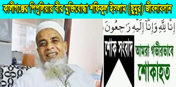 কালীগঞ্জের পিপুলিয়ার বীর মুক্তিযোদ্ধা শফিকুল ইসলাম (ছুমুর) জীবনাবসান