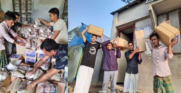 হাওরের গরিব-দুস্থদের মুখে হাসি ফোটাতে ঊষার ঈদসামগ্রী বিতরণ