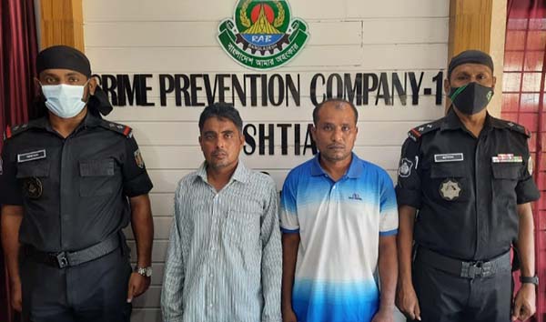 কুষ্টিয়ার সাংবাদিকদের  আন্দোলন সফল রুবেল হত্যায় সন্দেহ ভাজন ২ জন গ্রেফতার 