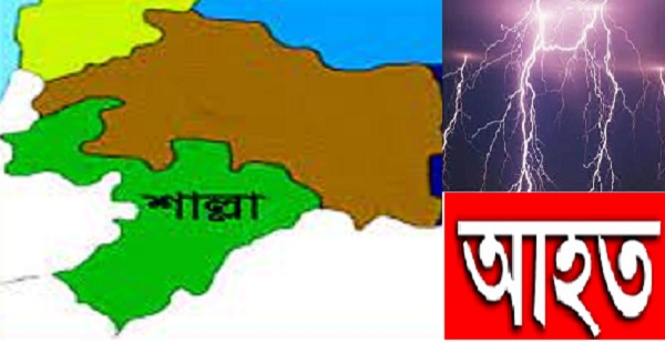শাল্লায় বজ্রপাতে কৃষক গুরুতর আহত 