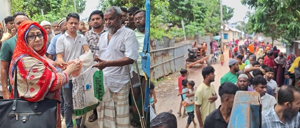 গাজীপুরের হারিনাল বাজার রোডস্থ বরদার ঢালে টিসিবির ট্রাকসেল কার্যক্রমের উদ্বোধন