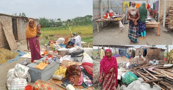 ইসলামপুরে ঘূর্ণিঝড়ে তান্ডবে মানবিক জীবন যাপন করছে সাপধরী বাসিন্দারা