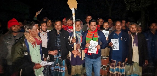 ইসলামপুরে প্রত্যন্ত অঞ্চল ধানের শীষের স্লোগানে মিছিল